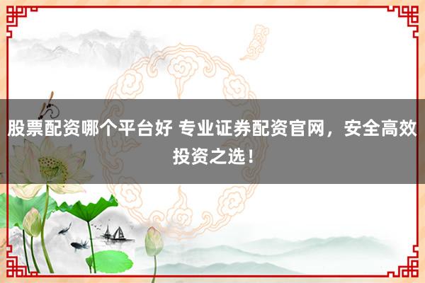 股票配资哪个平台好 专业证券配资官网，安全高效投资之选！