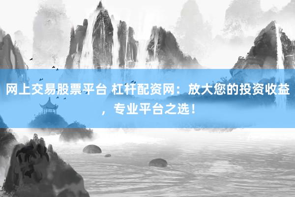 网上交易股票平台 杠杆配资网：放大您的投资收益，专业平台之选！