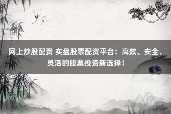 网上炒股配资 实盘股票配资平台：高效、安全、灵活的股票投资新选择！