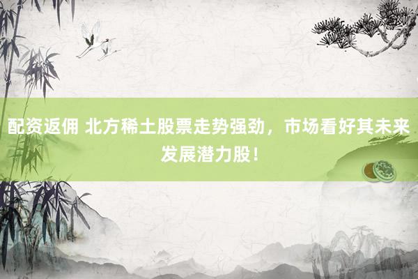 配资返佣 北方稀土股票走势强劲，市场看好其未来发展潜力股！
