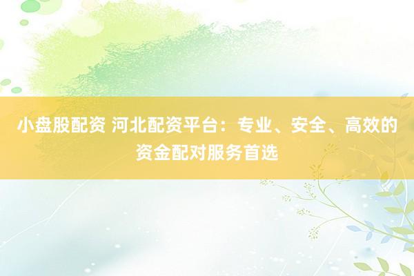 小盘股配资 河北配资平台：专业、安全、高效的资金配对服务首选